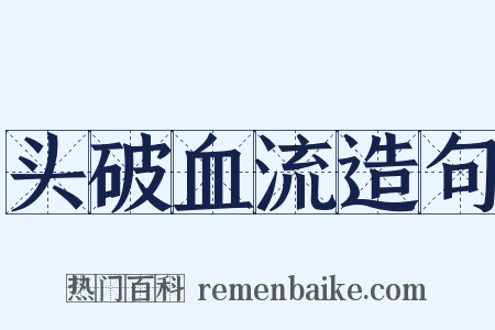 头破血流造句是什么意思的图片